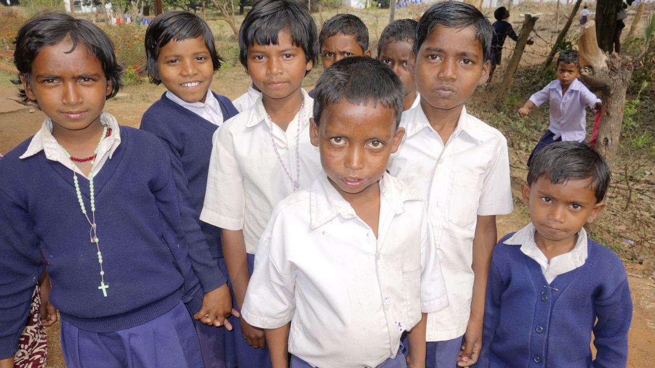 Elever i Theodori skolan Indien